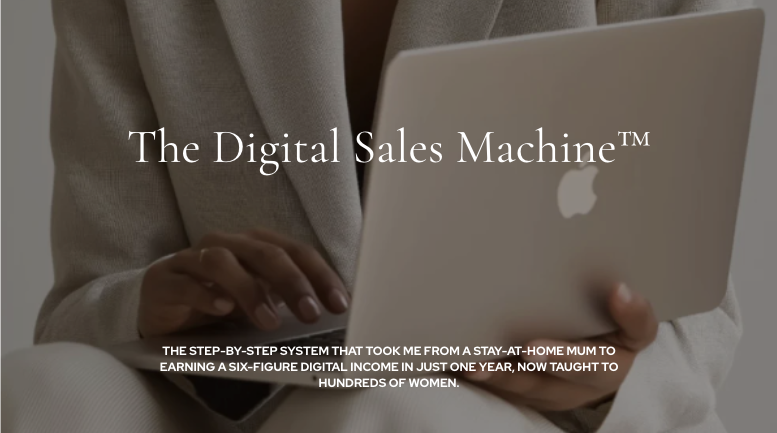 The Digital Sales Machine on laptop